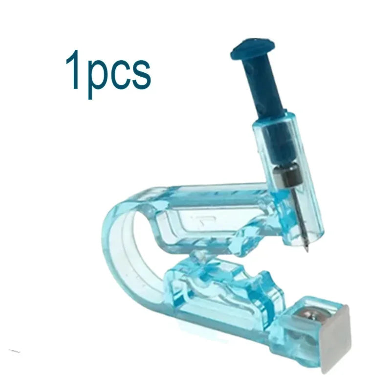 10 Pcs Disposable Sterile Ear Piercing Set Cartilage Tragus Helix Piercing Gun No Pain Piercer Tool Machine Kit Stud Jewelry