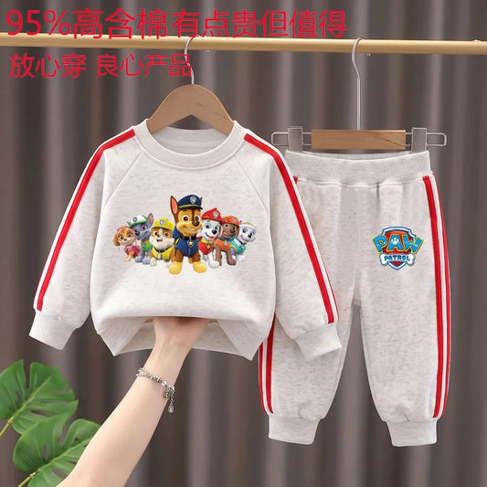 Autumn Winter New Side Stripe Hoodies+long Pant 2piece Sets for Child Sweatshirt Sweatpant Two Piece Suit Sweatsuit Tracksuit
