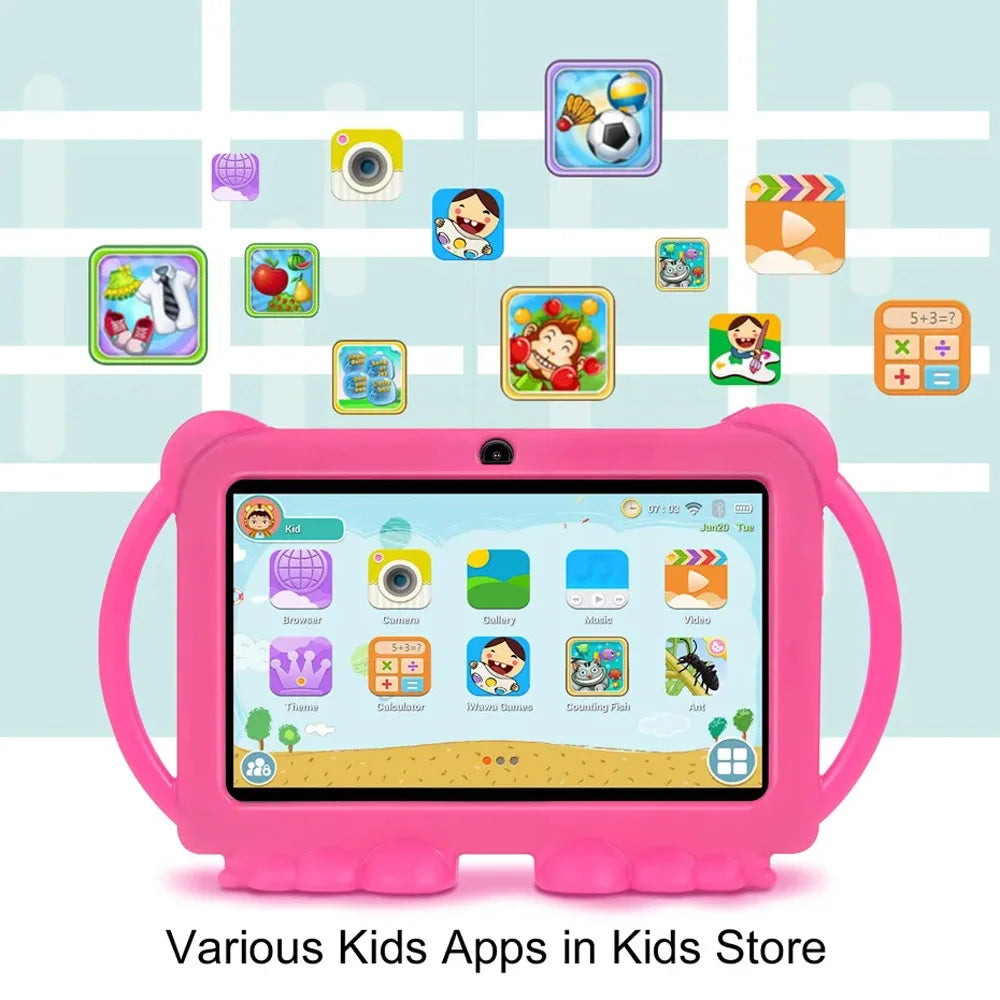 2025 New 5G WIFI 7-inch Children's Tablet 4GB+64GB ROM Drawing and Learning Portable Mini Tablet Quad Core Dual Cameras 4000mAh