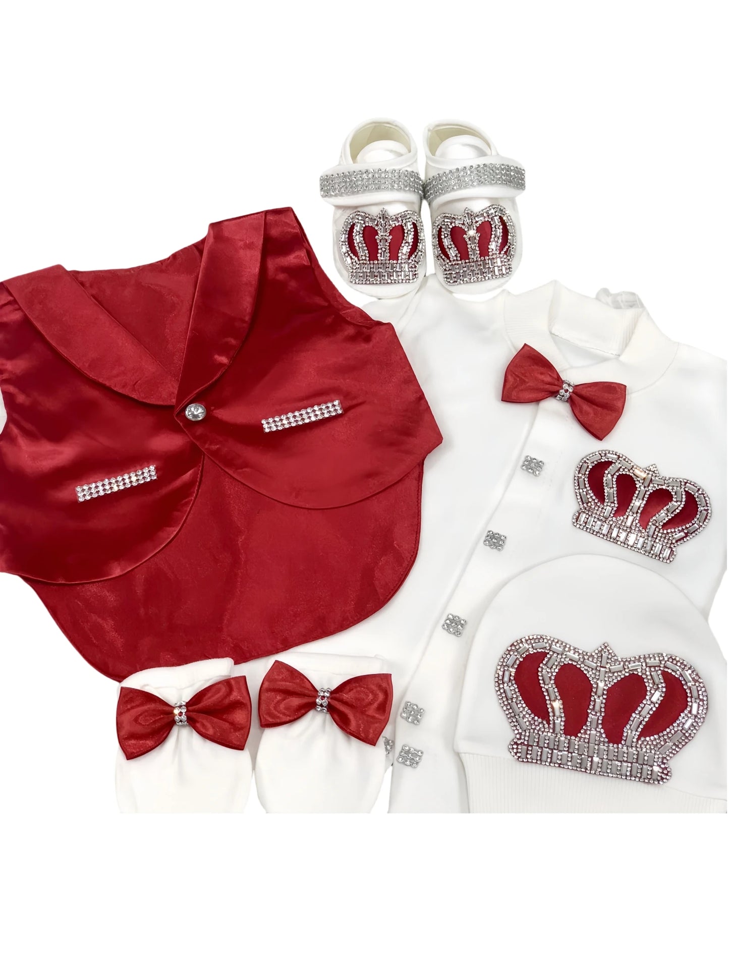 Baby Boy Formal Wedding Suit Toddler 0-1y Outfit Kids Vest Blazer Gentleman Clothes Long Sleeve Layette Outfit