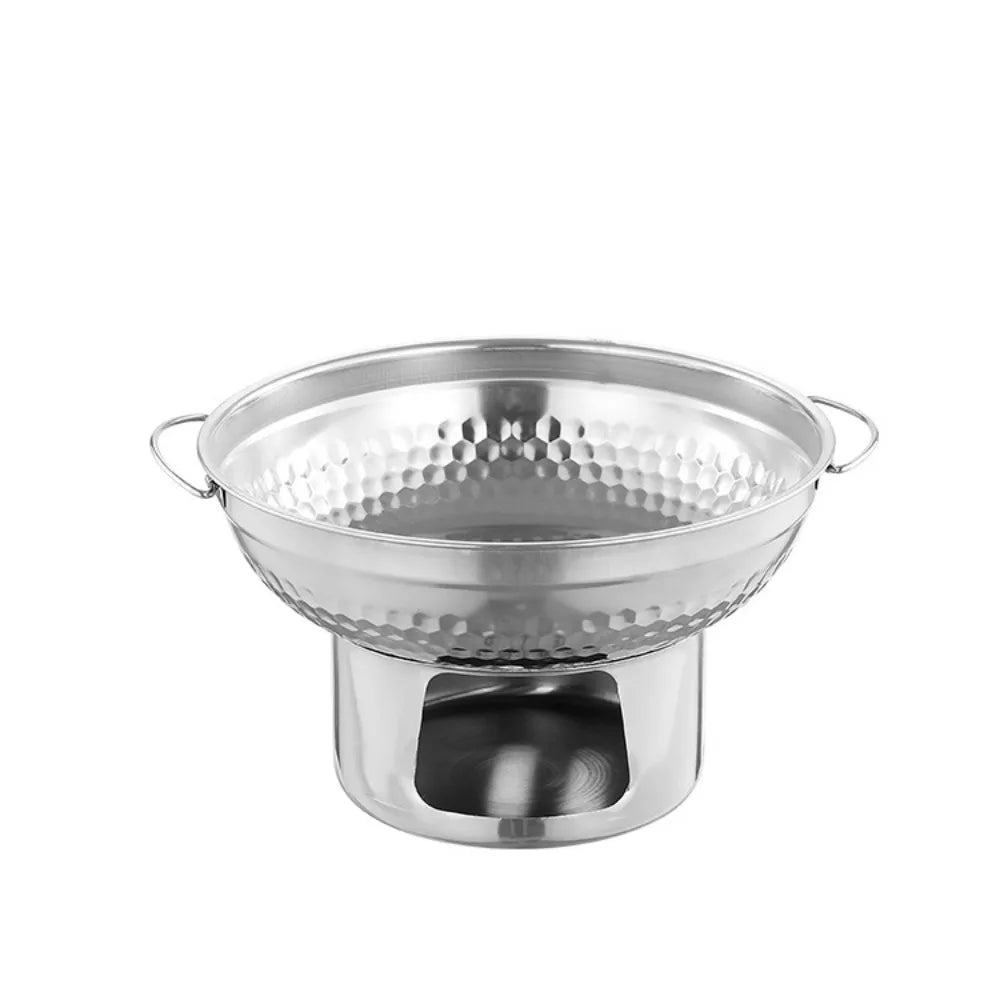 Modern 20/22cm Stainless Steel Hot Pot Fast Heating Thickened Double Ears Hot Pot Round Large Capacity Thai Hot Pot Outdoor