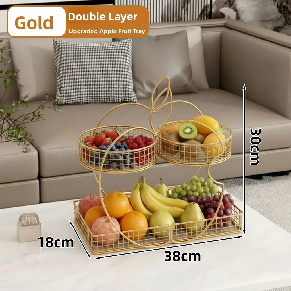 Luxury Fruit Tray Elegant Candy Display Plate Sofa Table Snack High Aesthetic Value Dry Fruit Tray Neifeng Storage Organizer