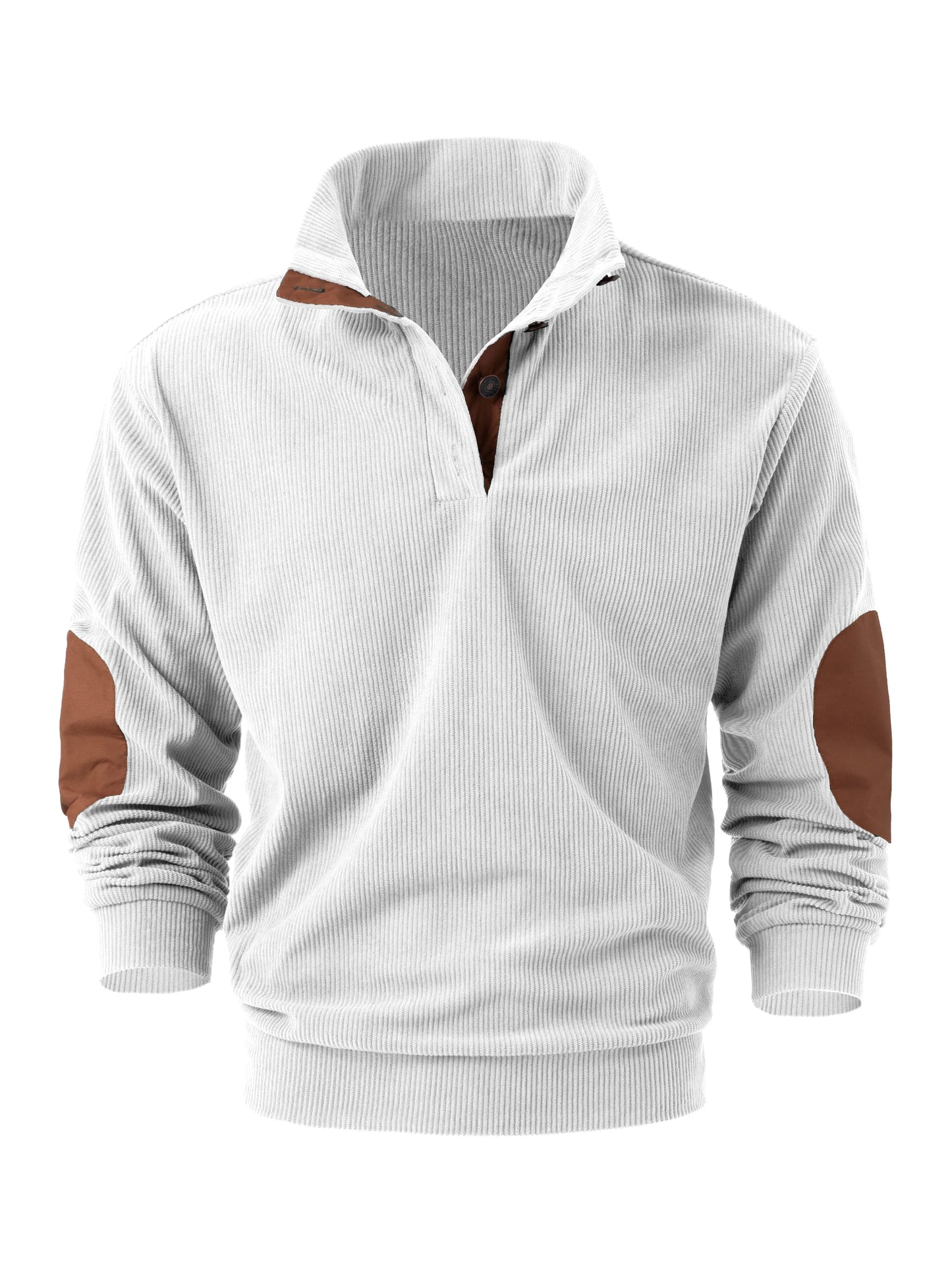 Spring and autumn solid color sports long-sleeved tops for men, fashionable and casual stand-up collar outdoor men's pullover