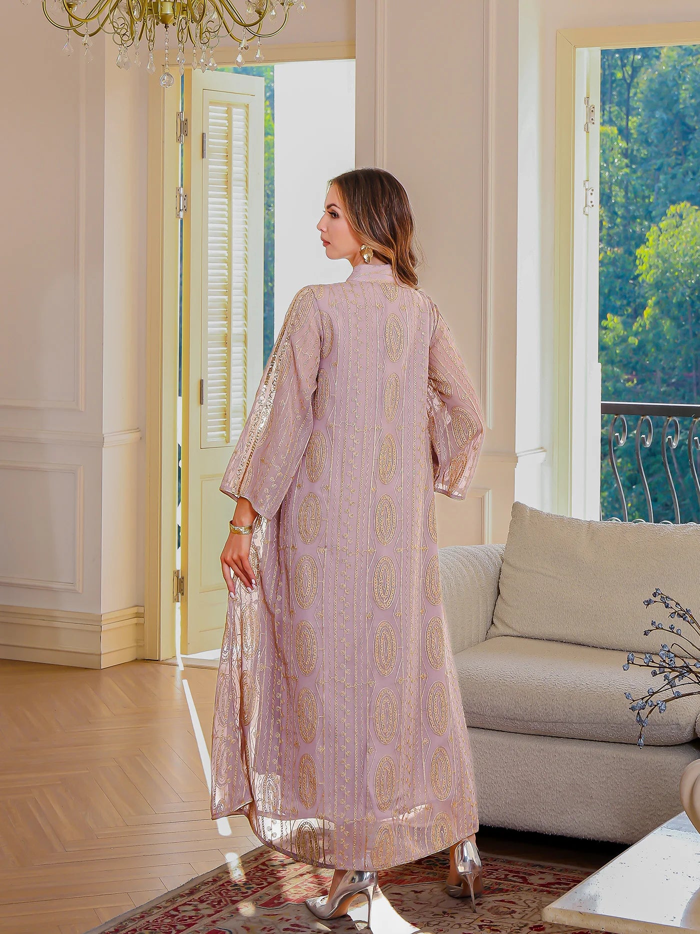 Middle Eastern Ramadan Elegant Pure Muslim Lounge Pants Set - Stylish and Plaid Design, Perfect for Everyday Wear Suitable for All Seasons