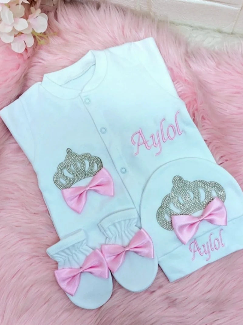 Dollbling Pearly Crown Onederful Boho Nursery Birthday Girl Mauve Dusty Pink Outfit French Lace Bodysuit Cake Smash Shirt Set