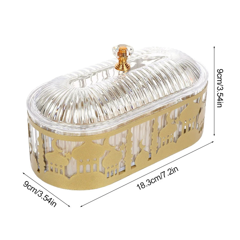 Ramadan Candy Food Tray EID Mubarak Decoration For Home Dessert Box 2025 Ramadan Kareem Islamic Muslim Party Supplies Eid Gifts