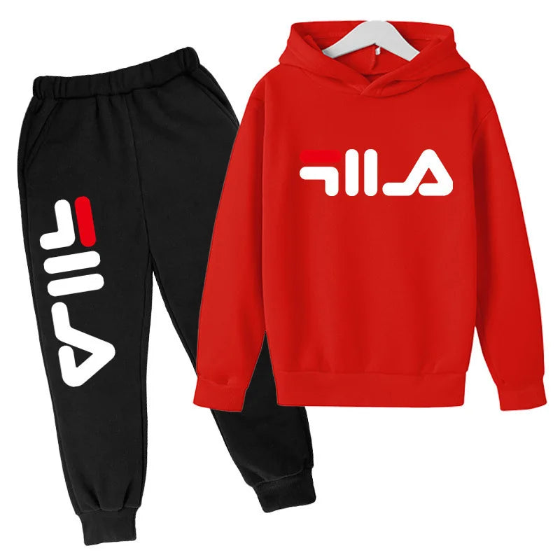 2025 Spring and Autumn Children's Boys and Girls Casual Sports Top + Pants 2-piece Girl Suit 3-14 Years Old Outdoor Jogging Suit