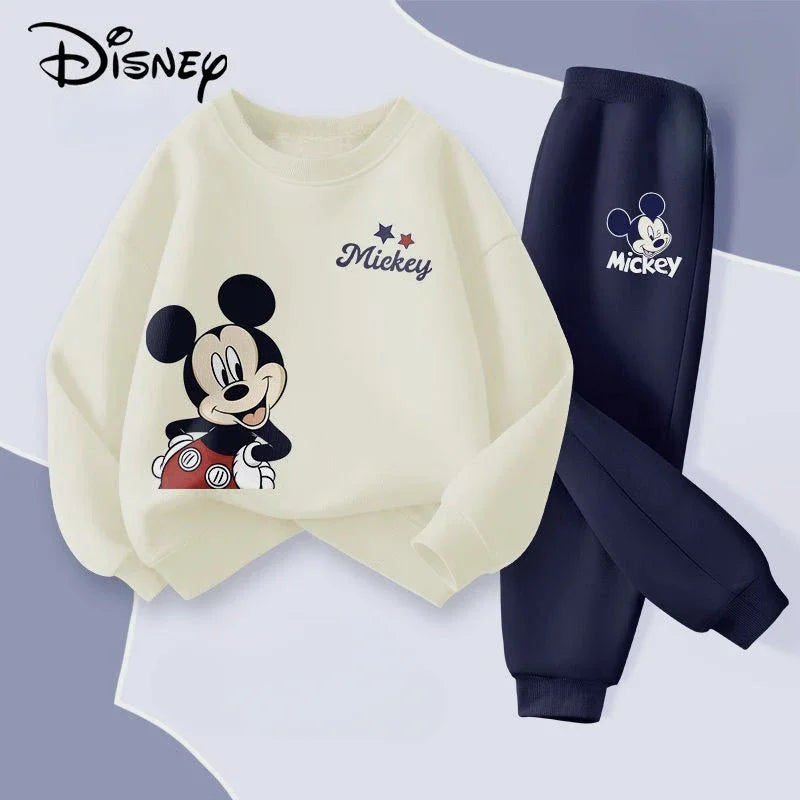 New Spring and Autumn Children's Hoodies Sets Cartoon Printed Boys Sweatsuit Kids Pullover and Long Pant Two Piece Sets Clothing
