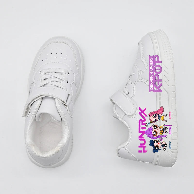 Kids KPOP Casual Shoes Children's New Fashion Valentine's Day Printed Sport Shoes Girls Anti-slip Outdoor Breathable Sneakers
