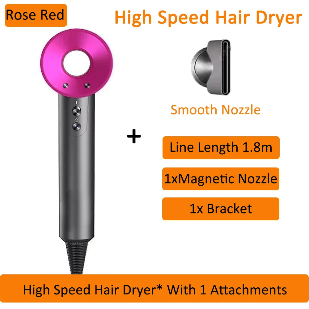 Super Leafless Hair Dryer 5 in 1 Hair Dryer 220V Professional Haircare 1600W Powerful Air Blower Negative Ionic Salon Style Tool