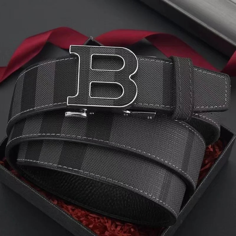 Genuine leather casual fashion men's belt cowhide alloy automatic buckle luxury brand men's belt versatile trendy blets for men