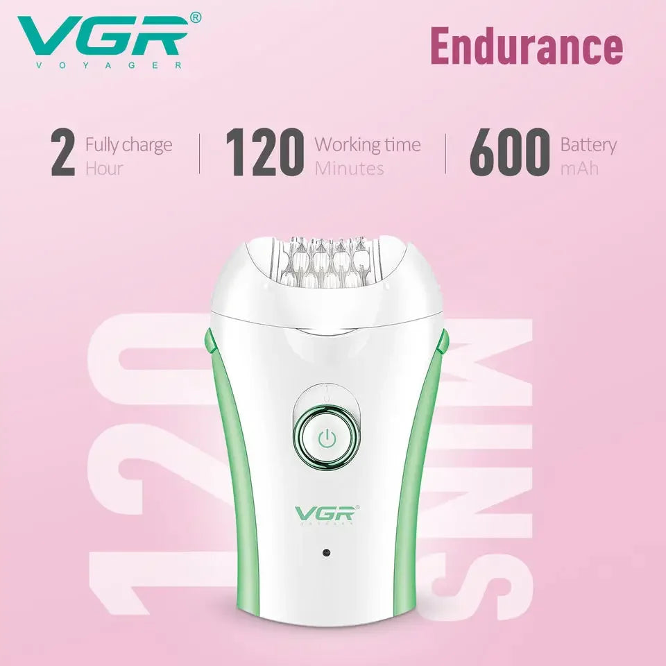 VGR Rechargeable Women Epilator Electric Female Epilator For Face Hair Removal Machine For Facial Legs Body Bikini Hair Remover