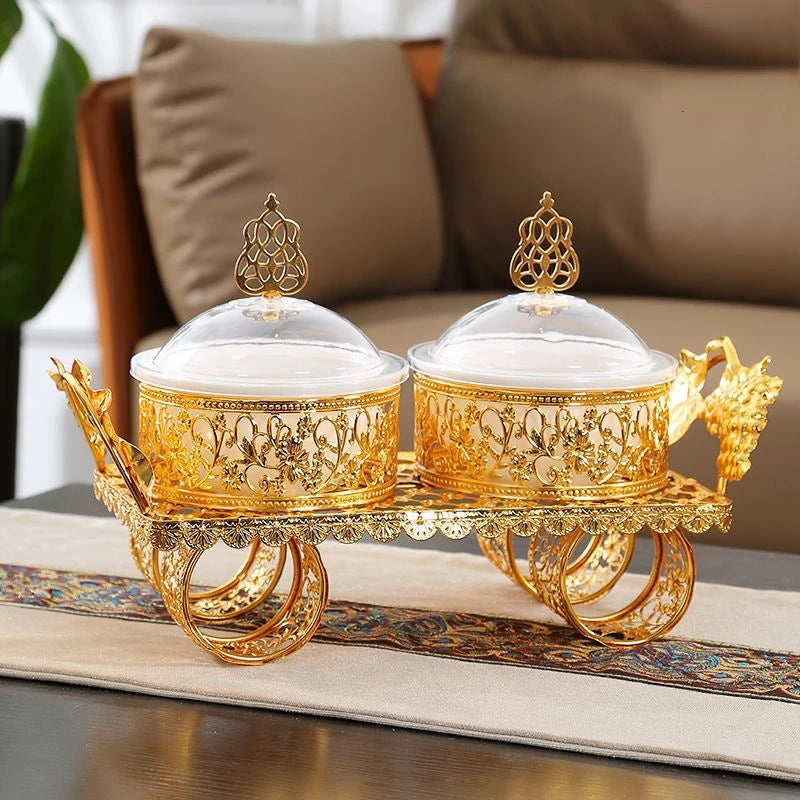 GP18 King car fruit metal plate, 6 in 1, portable, stylish, iron, dried fruit, aperitif, fruit, aperitif plate and tray