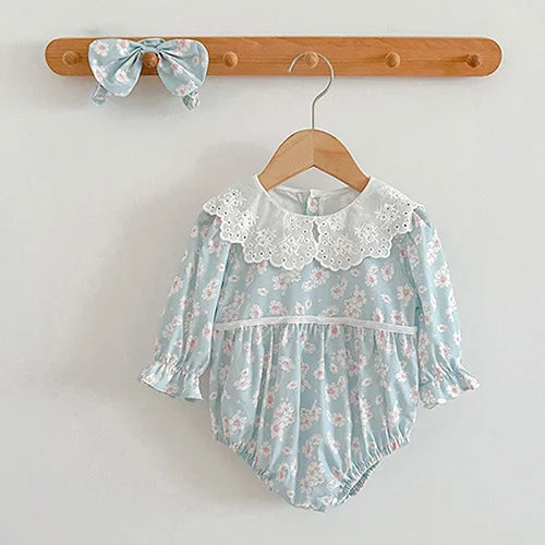 2025 New Autumn 1-5Yrs Girl Party Dress Baby Girl Romper Long Sleeved Cotton Splicing Kids Princess Dresses Sister Clothes