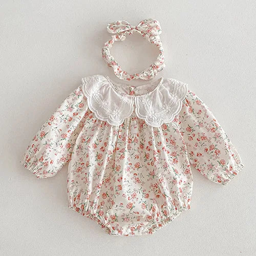 2025 New Autumn 1-5Yrs Girl Party Dress Baby Girl Romper Long Sleeved Cotton Splicing Kids Princess Dresses Sister Clothes