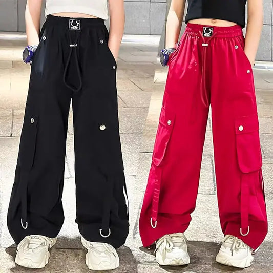 American Style Girls' Casual Pants Spring High Street Hip-hop Children's Sports Pants Autumn High Quality Children's Clothing