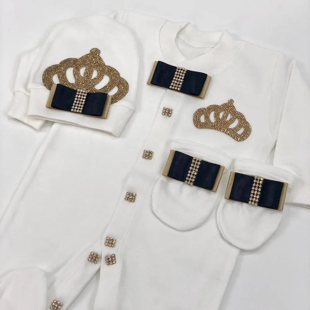 Dollbling Boy Baby Set Clothing Personalized Outfit Custom Baby Clothes Spring Angle Wing Lace Embroidery 4Pcs Layette
