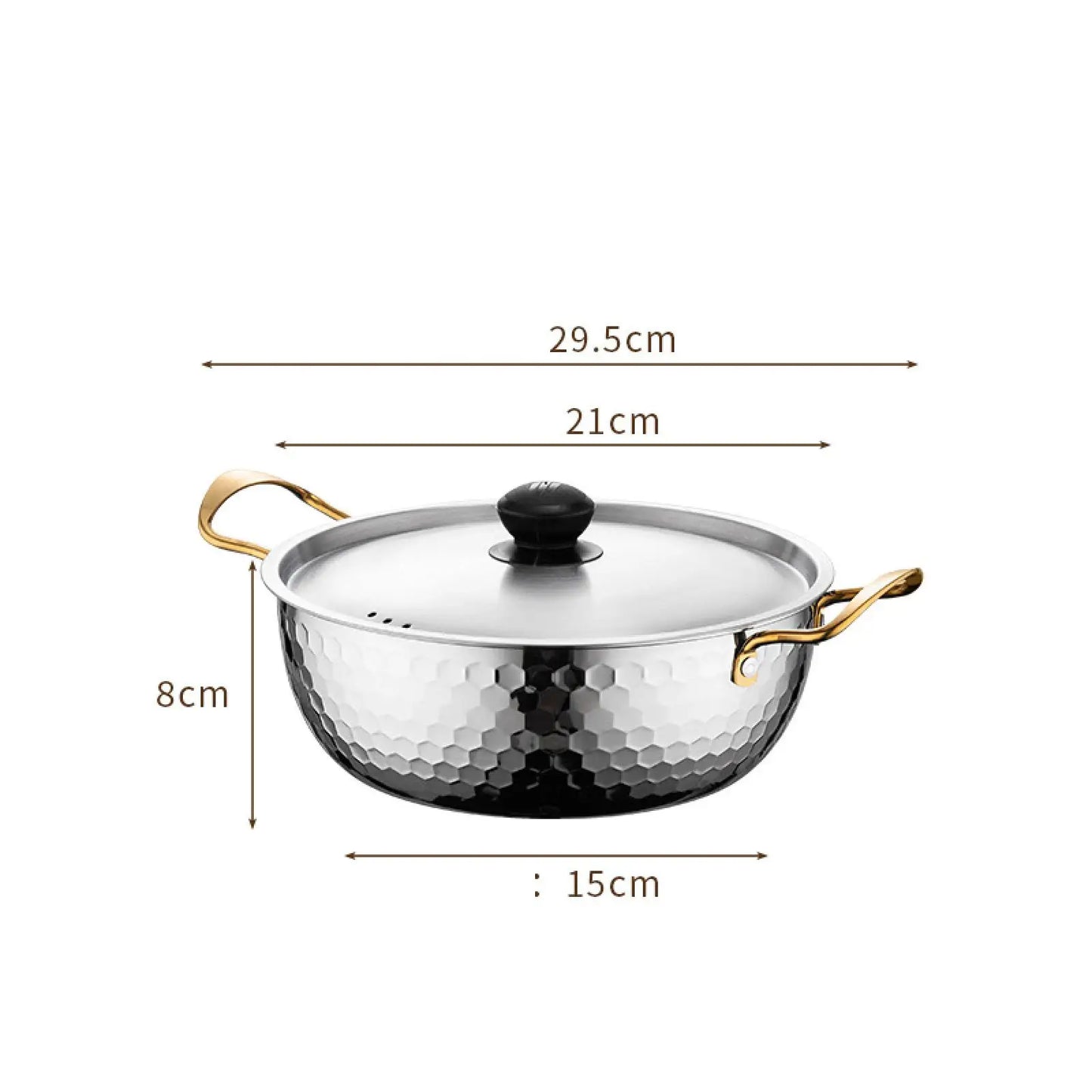 Korean Ramen Cooking Pot Suitable for All Stoves Quick Heating Ramyun Kimchi Cooker for Camping Beach Patio Dinner Parties Curry