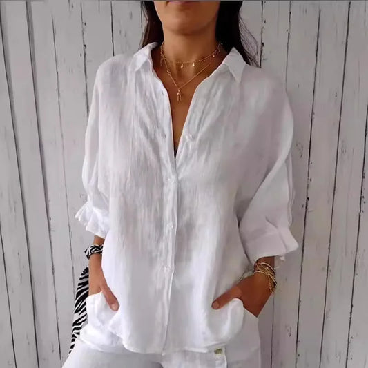 Summer Cotton Linen T Shirt Women Clothes Blusas Woman T-Shirts Loose Streetwear Tshirt Casual Ladies Tops Tee Camiseta Mujer
