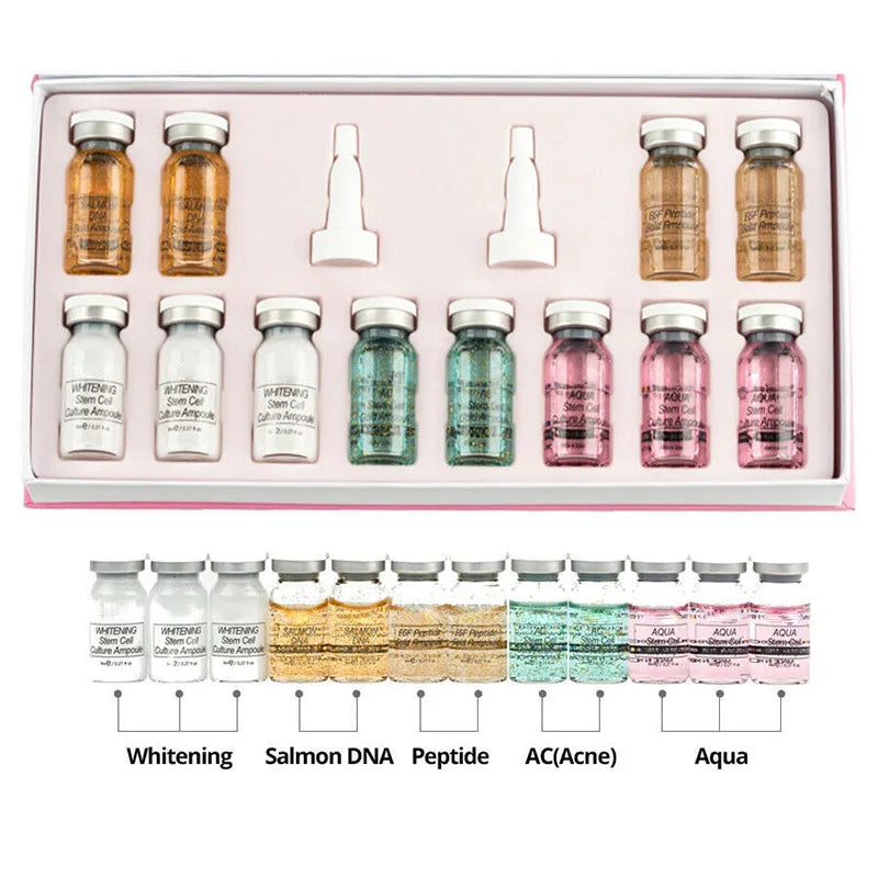 Korea 8ml BB Cream Glow Ampoule Essence Kit Woman&Man Facial Niacinamide/Salmon DNA Foundation Moisturizing Skin Care Beauty
