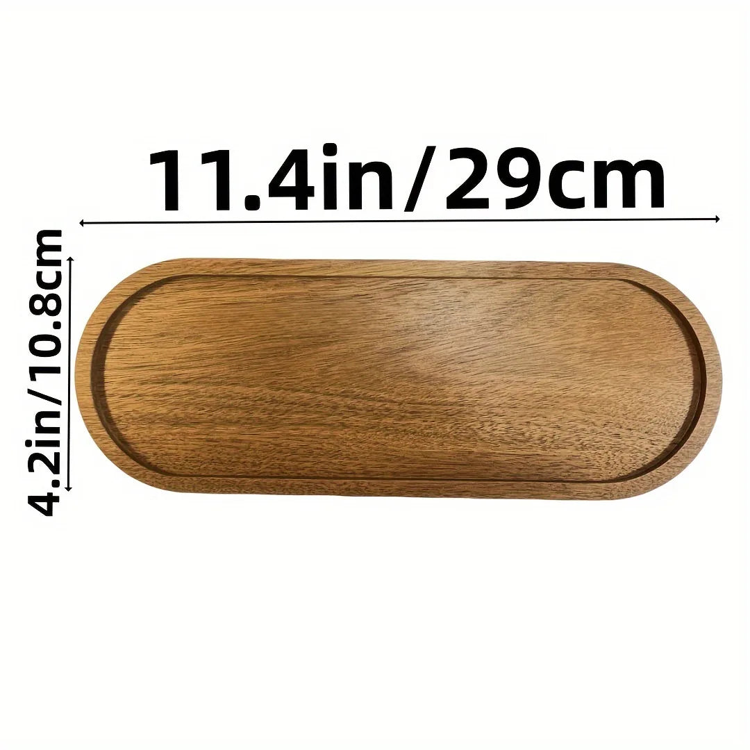 Japanese solid wood fruit plate factory wholesale wooden tray multi-size high-value fruit tray snack plate