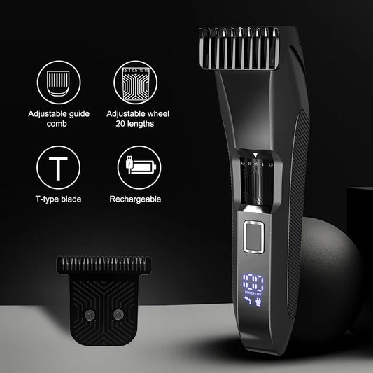 The Beard Men's Beard Trimmer - 20 Length Adjustable Cordless Clipper for Facial & Body Manscaping