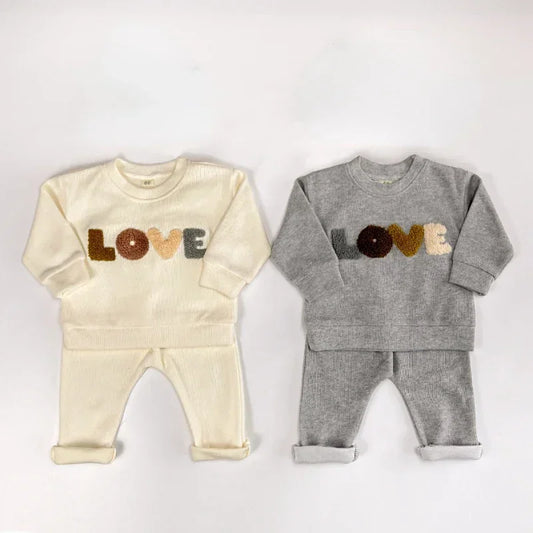 DGUKYM Spring Autumn New Babies Clothes Outfits Born Baby Boy Outfits Little Girls Boys Pullovers Tops+Pants 2PCS Baby Stuff