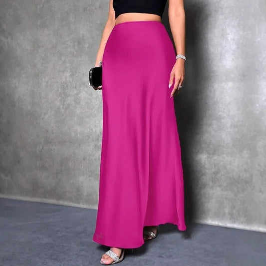 New Style European And American Fashion Colorful Velvet A- Line Skirt Long Dress For Women Autumn Winter 2023 Simple Design