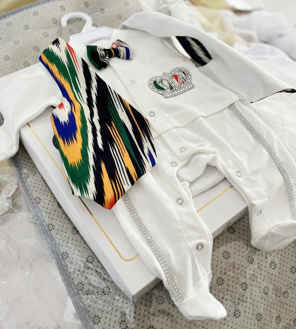 Baby Boy Formal Wedding Suit Toddler 0-1y Outfit Kids Vest Blazer Gentleman Clothes Long Sleeve Layette Outfit