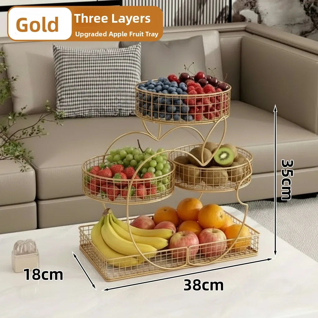 Luxury Fruit Tray Elegant Candy Display Plate Sofa Table Snack High Aesthetic Value Dry Fruit Tray Neifeng Storage Organizer