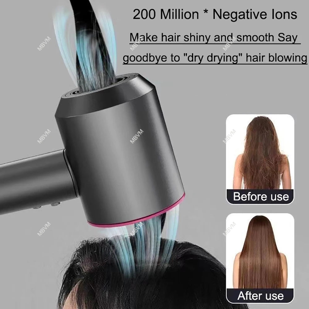 Super Leafless Hair Dryer 5 in 1 Hair Dryer 220V Professional Haircare 1600W Powerful Air Blower Negative Ionic Salon Style Tool