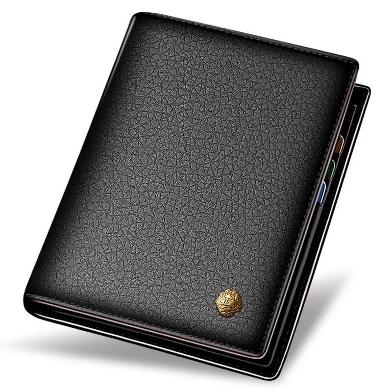 LAORENTOU Men Genuine Leather Wallet Small Card Holder Wallet Gift for Husband,  Boyfriend