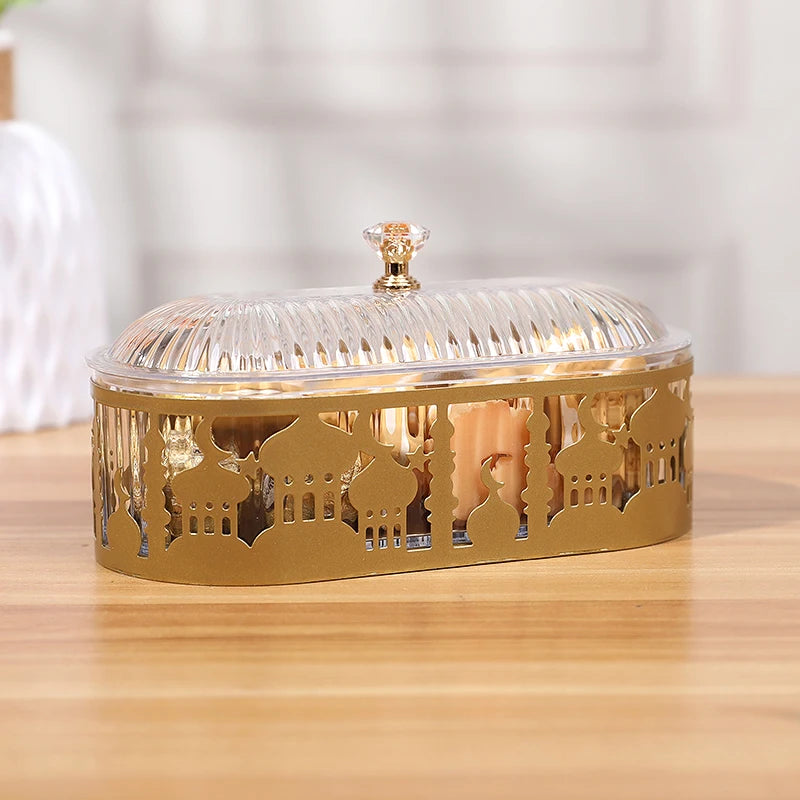 Ramadan Candy Food Tray EID Mubarak Decoration For Home Dessert Box 2025 Ramadan Kareem Islamic Muslim Party Supplies Eid Gifts