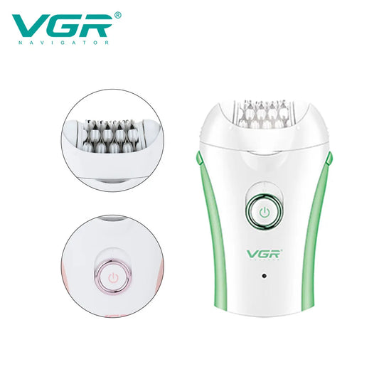 VGR Rechargeable Women Epilator Electric Female Epilator For Face Hair Removal Machine For Facial Legs Body Bikini Hair Remover