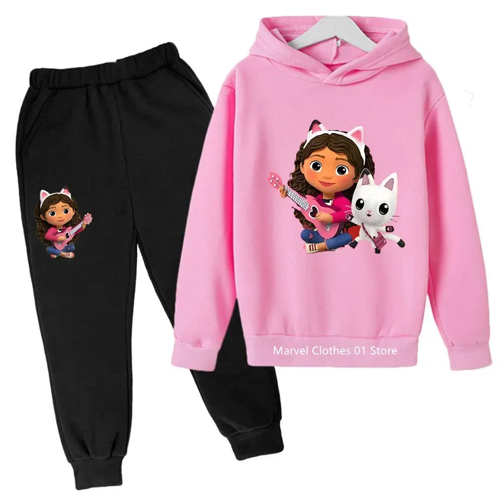 Hoodies Pants 2pcs Sets Cute Children Costume Kids TracksuitsKids Gabbys Doll House Hoodie Girls Clothes Mirabel