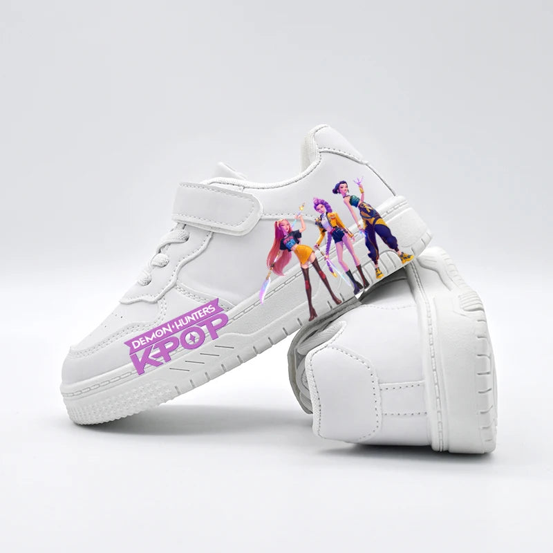 Children's Student Fashion Casual Shoes Kids New Design KPOP White Sport Shoes Boys Girls Anti-slip Outdoor Breathable Sneakers