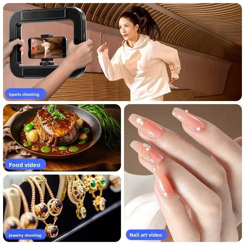 Portable Handheld Ring LED Light New Rabbit Cage Lighting Photography Lamp for Mobile Live Broadcast Selfie Light Decoration