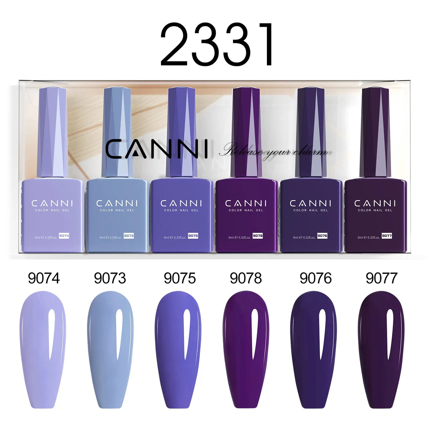 6pcs/kit CANNI HEMA TPO FREE Nail Gel Polish Set Gorgeous Color Semi Permanent Soak off UV LED Gel Nail Varnish Christmas Gift