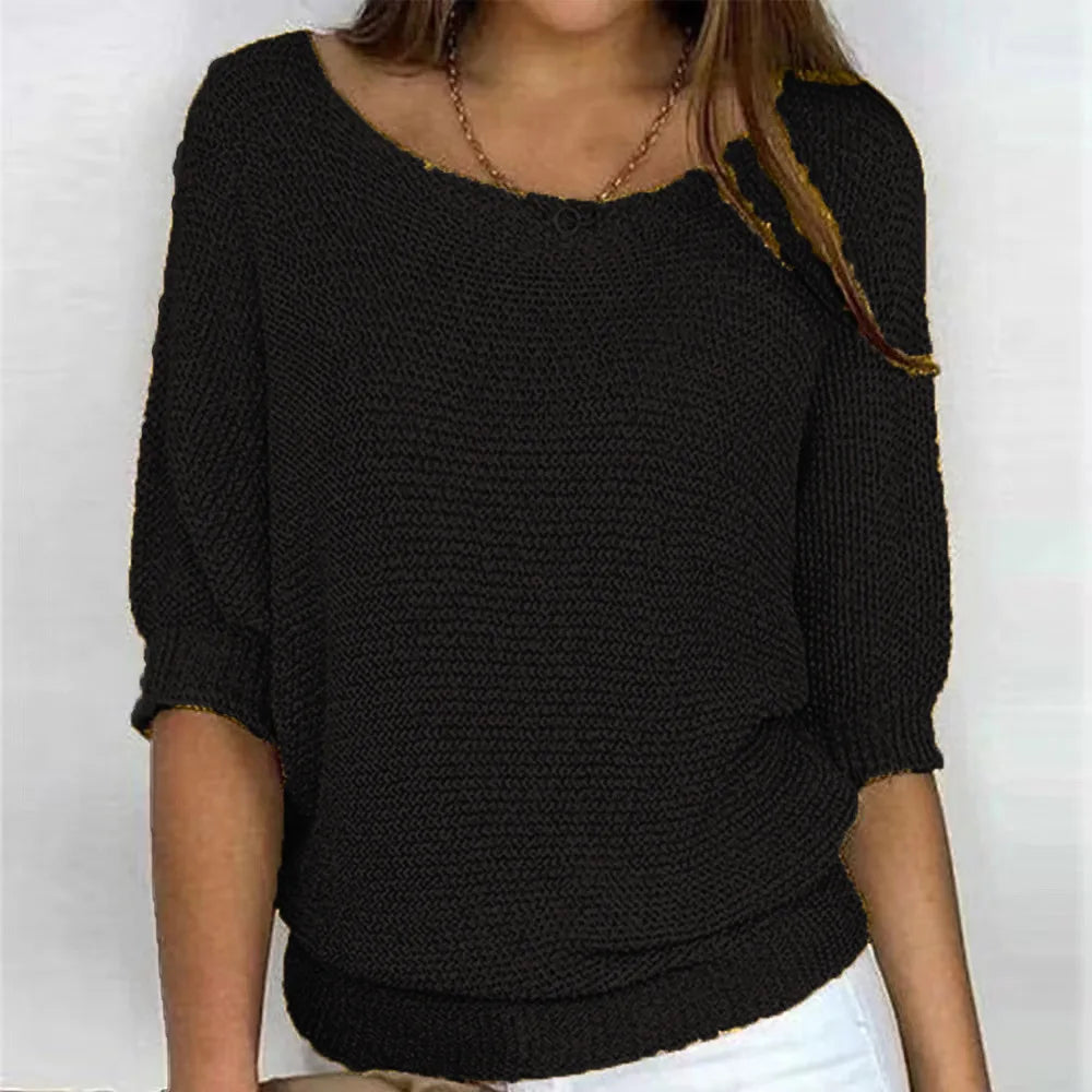 Women Sweater O-neck Autumn Basic Pullover Pulls Jumpers Korean Long-sleeved Solid Knitwear Bottoming Air-conditioned Shirt