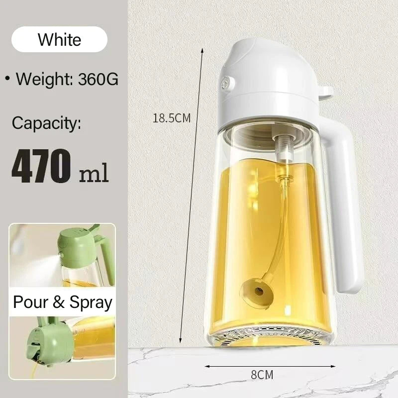 Press Type Glass Oil Spray Dispenser Oil Bottle Spray Kitchen Tool Barbecue Baking Air Frying Pan Camping BBQ YH002
