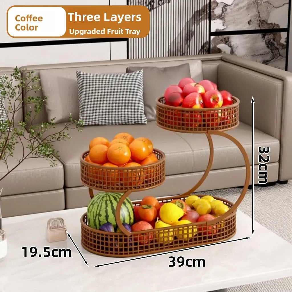 Luxury Fruit Tray Elegant Candy Display Plate Sofa Table Snack High Aesthetic Value Dry Fruit Tray Neifeng Storage Organizer