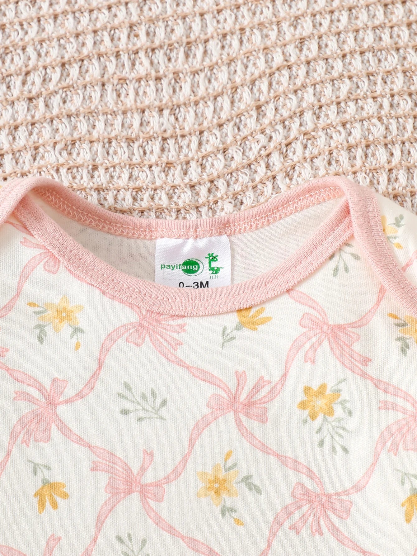 3PCS Baby girl onesie New style baby girl clothes Spring/Autumn long-sleeved onesie Cotton fabric Suitable for 0-9months