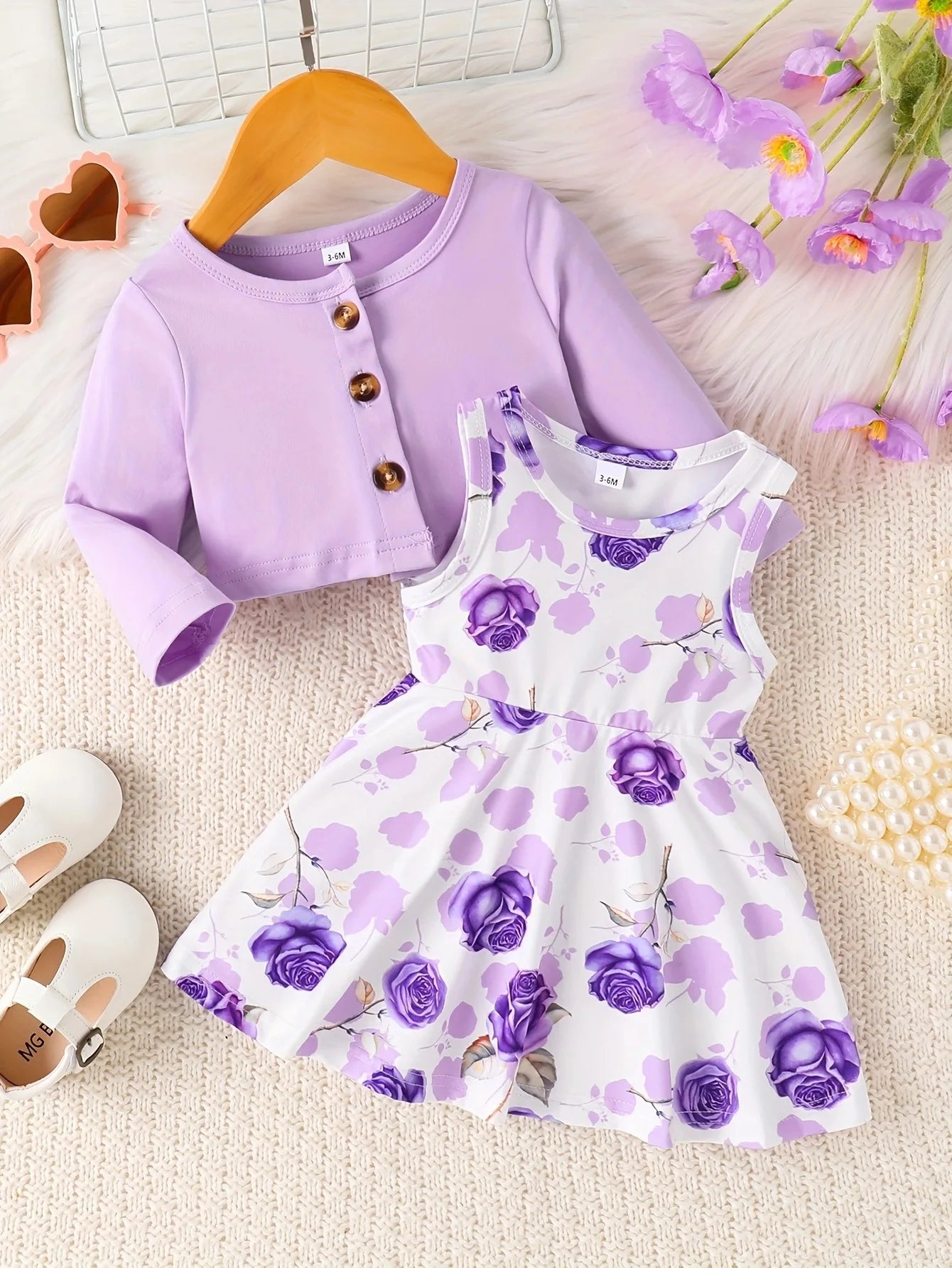 Prowow Fall Winter Baby Girl Denim Outfit Set Turn-down Collar Jeans Jacket+Deer Printed Dress Newborn Baby Birth Clothing