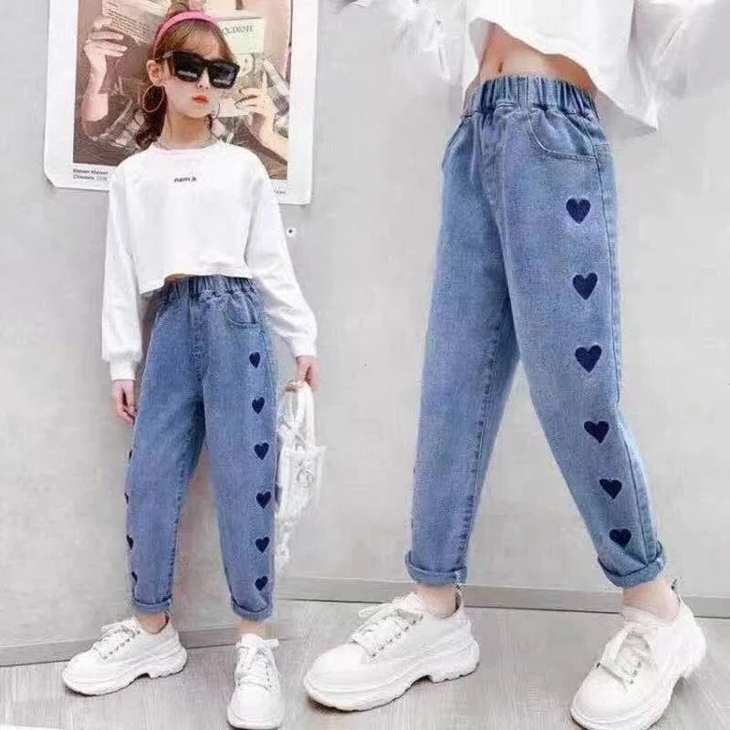 Kids Clothes Baby Girls Pants Sweatpants Children's Clothing Denim jeans Autumn Streetwear Spring Casual Kids Pants