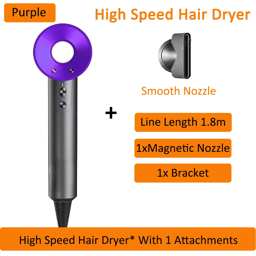 Super Leafless Hair Dryer 5 in 1 Hair Dryer 220V Professional Haircare 1600W Powerful Air Blower Negative Ionic Salon Style Tool