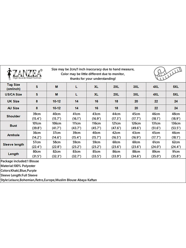 ZANZEA Women Casual Loose Rounded Hem Shirts Long Sleeve Long