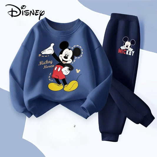 New Spring and Autumn Children's Hoodies Sets Cartoon Printed Boys Sweatsuit Kids Pullover and Long Pant Two Piece Sets Clothing