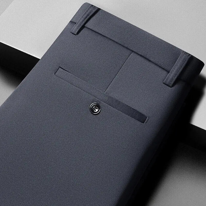 10 color casual pants, men's business casual suit pants, loose straight summer thin stretch suit pants