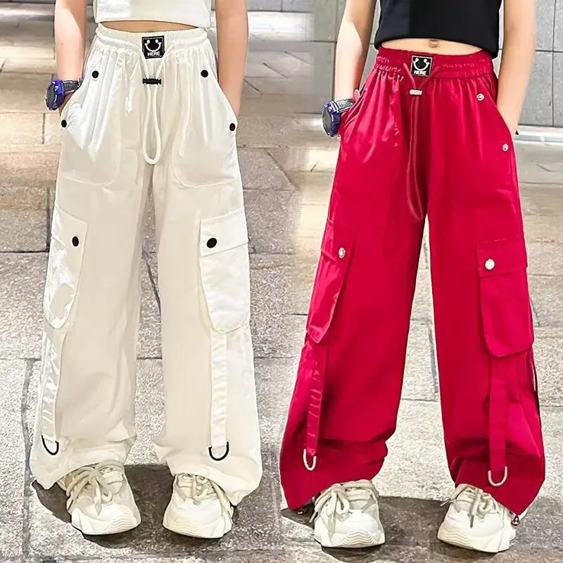American Style Girls' Casual Pants Spring High Street Hip-hop Children's Sports Pants Autumn High Quality Children's Clothing