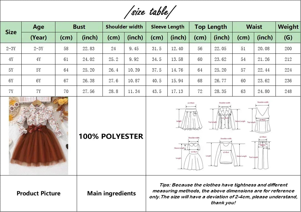 New Autumn Kids Girls Dress Long Sleeve Spring Gauze Belt Children Dress Soft Ventilate Cute Comfort Girls Clothing 2-7 Years